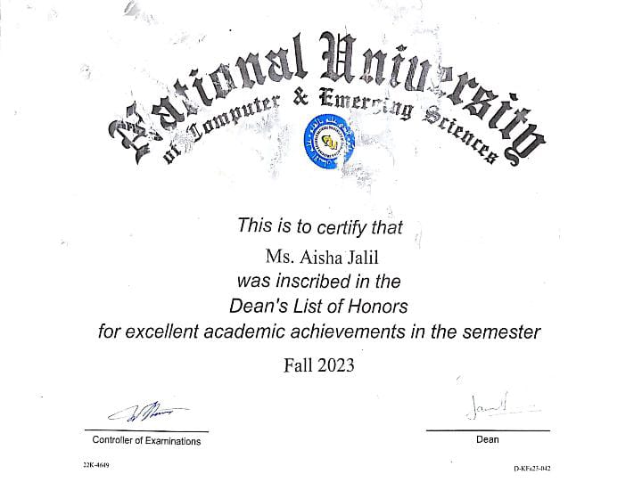 Dean's list