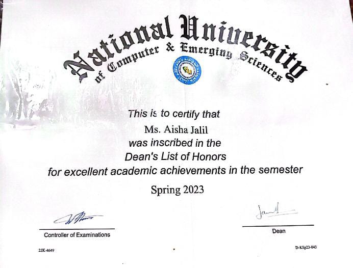Dean's list