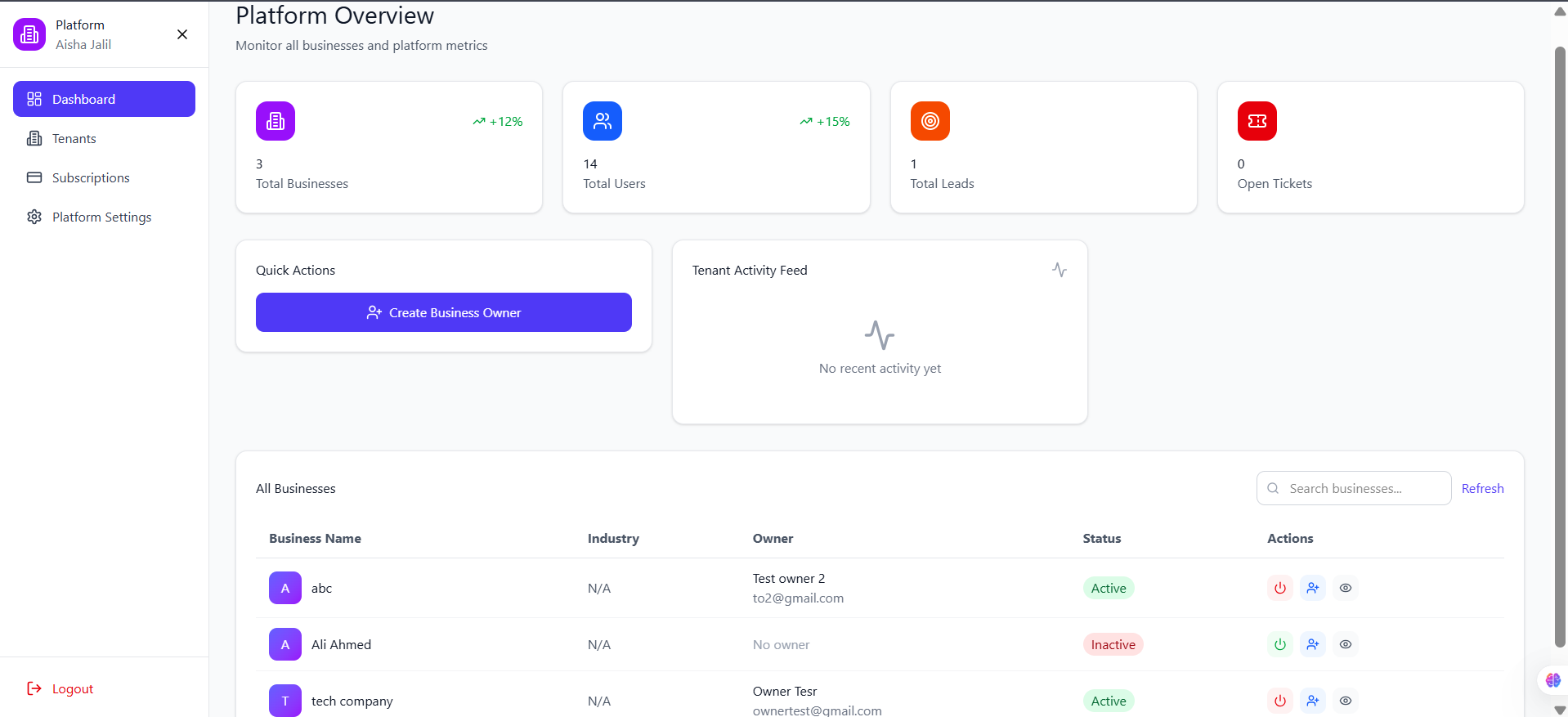 Multi‑Core CRM Platform